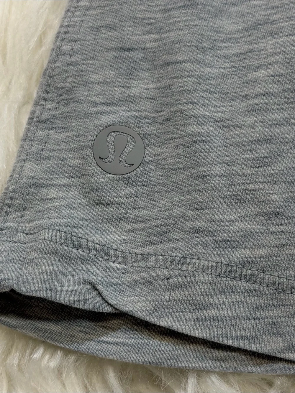 Lululemon All Yours Tee Gray Womens Crew Neck Size 6